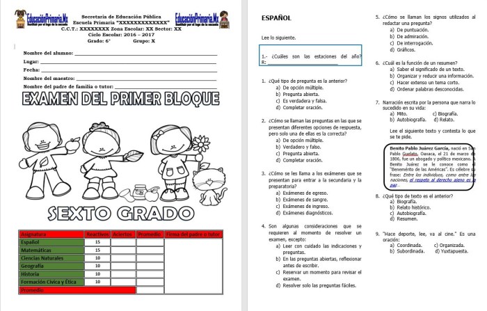 Examen de tlc en español