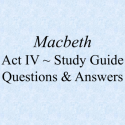 Macbeth act 4 study guide