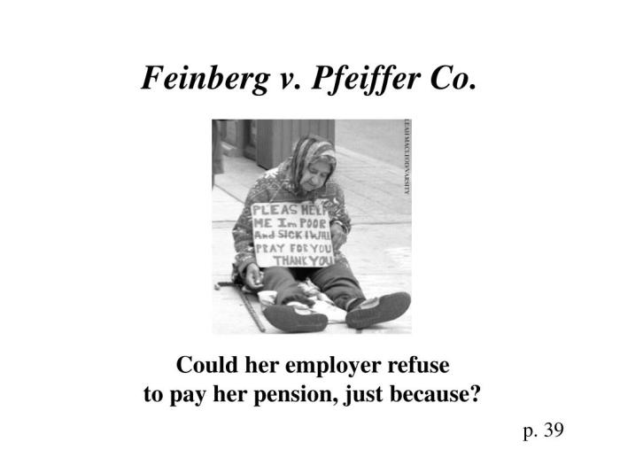 Feinberg v. pfeiffer co. case brief