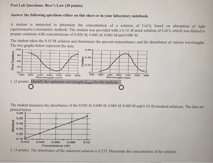 Beer's law lab answer key pdf